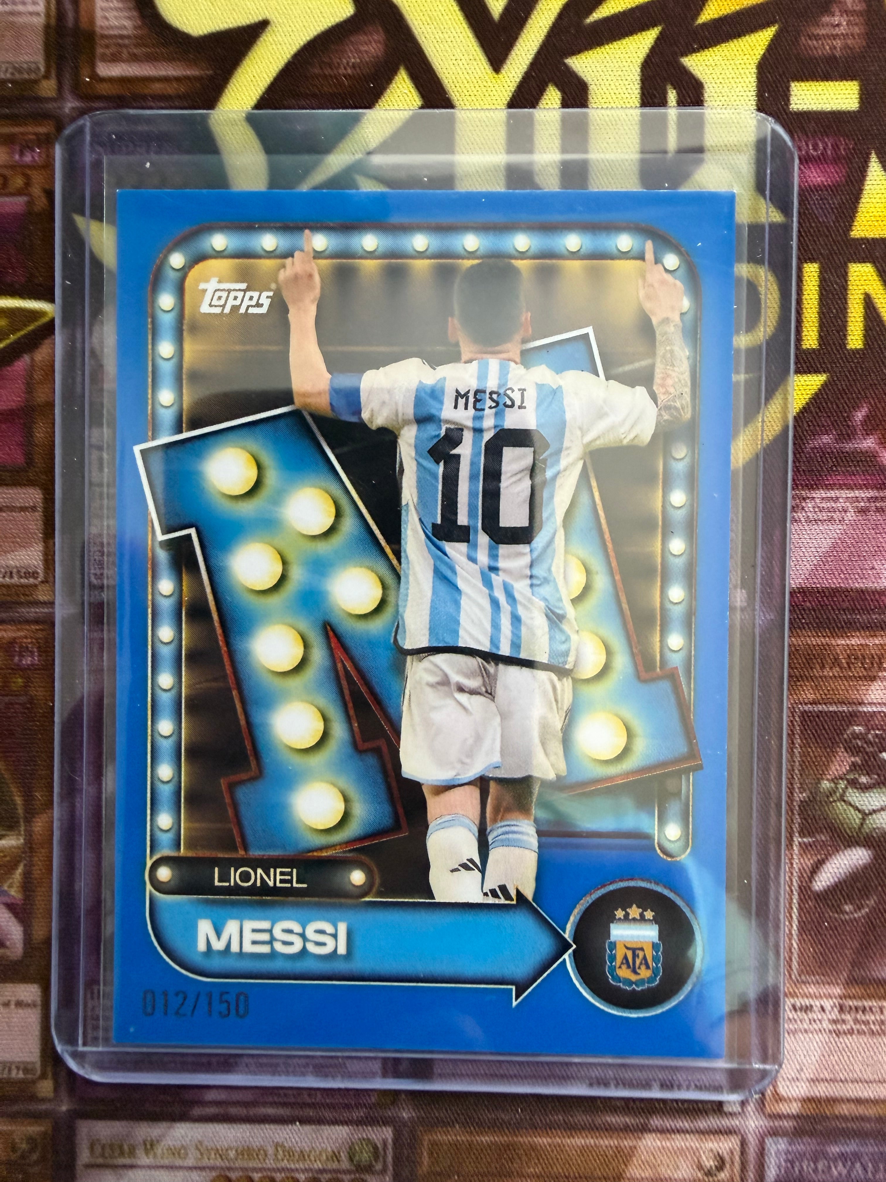 Lionel Messi 012/150 Topps Blue Parallel Argentina