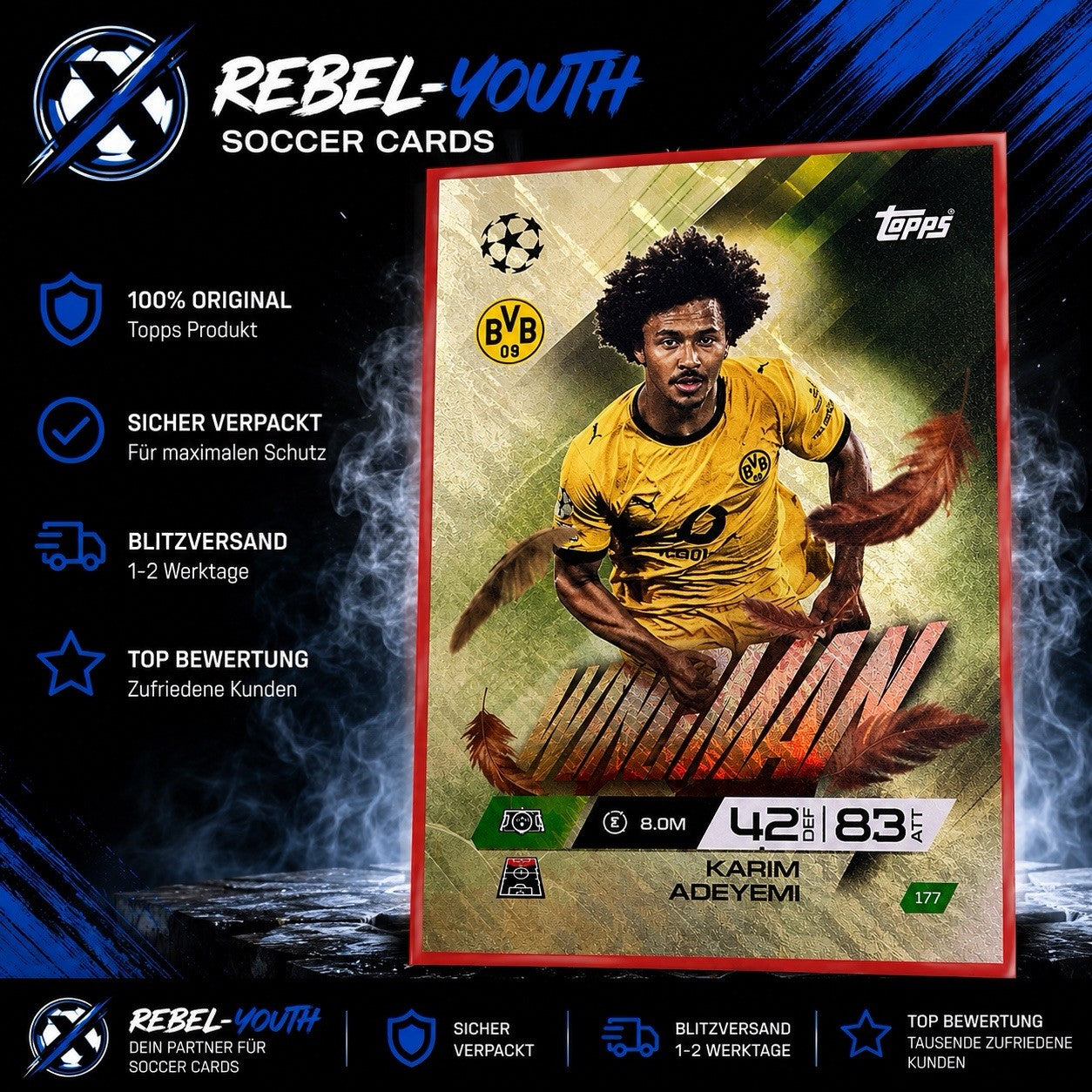 Karim Adeyemi Wingman #177 Topps Match Attax 2025/26 Borussia Dortmund