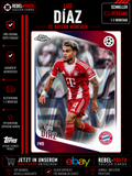 2025-26 Topps Chrome UEFA Luis Díaz Bayern München Wave Refractor #12