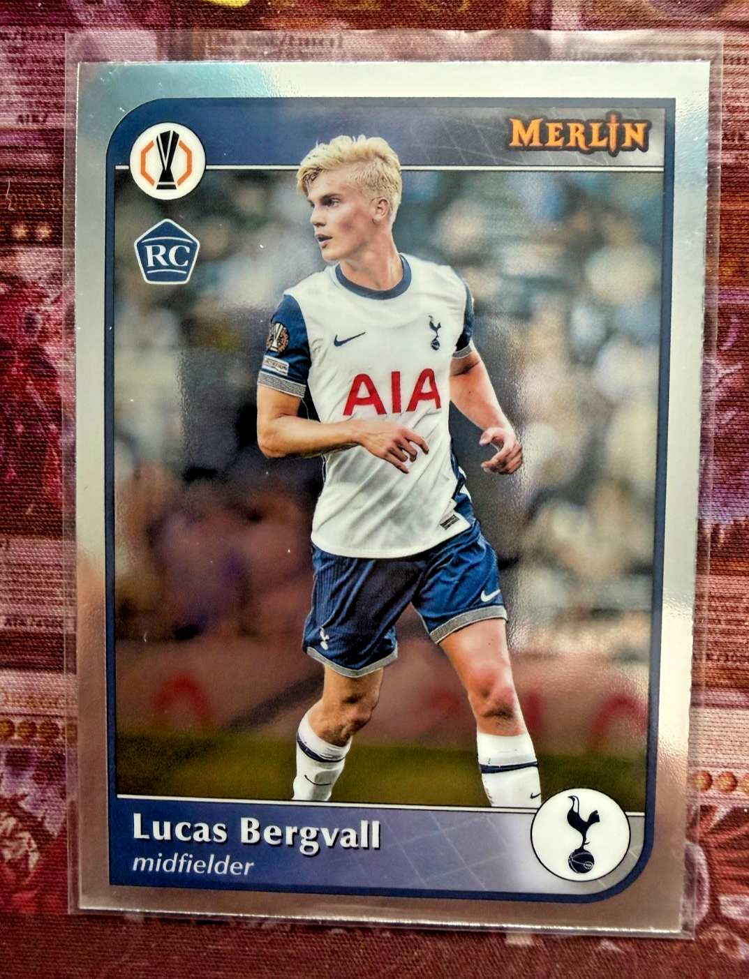 2024-25 Topps Merlin Lucas Bergvall RC Rookie #176 Tottenham Hotspur Base NM