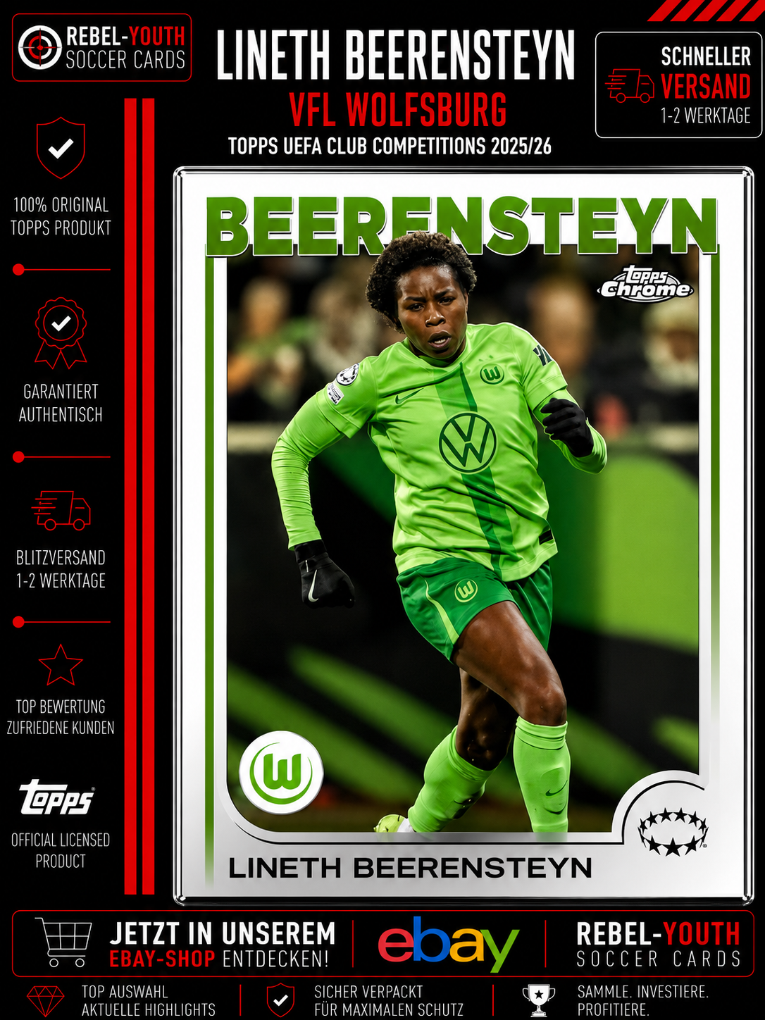 Lineth Beerensteyn Topps UEFA Club Competitions 2025/26 VfL Wolfsburg