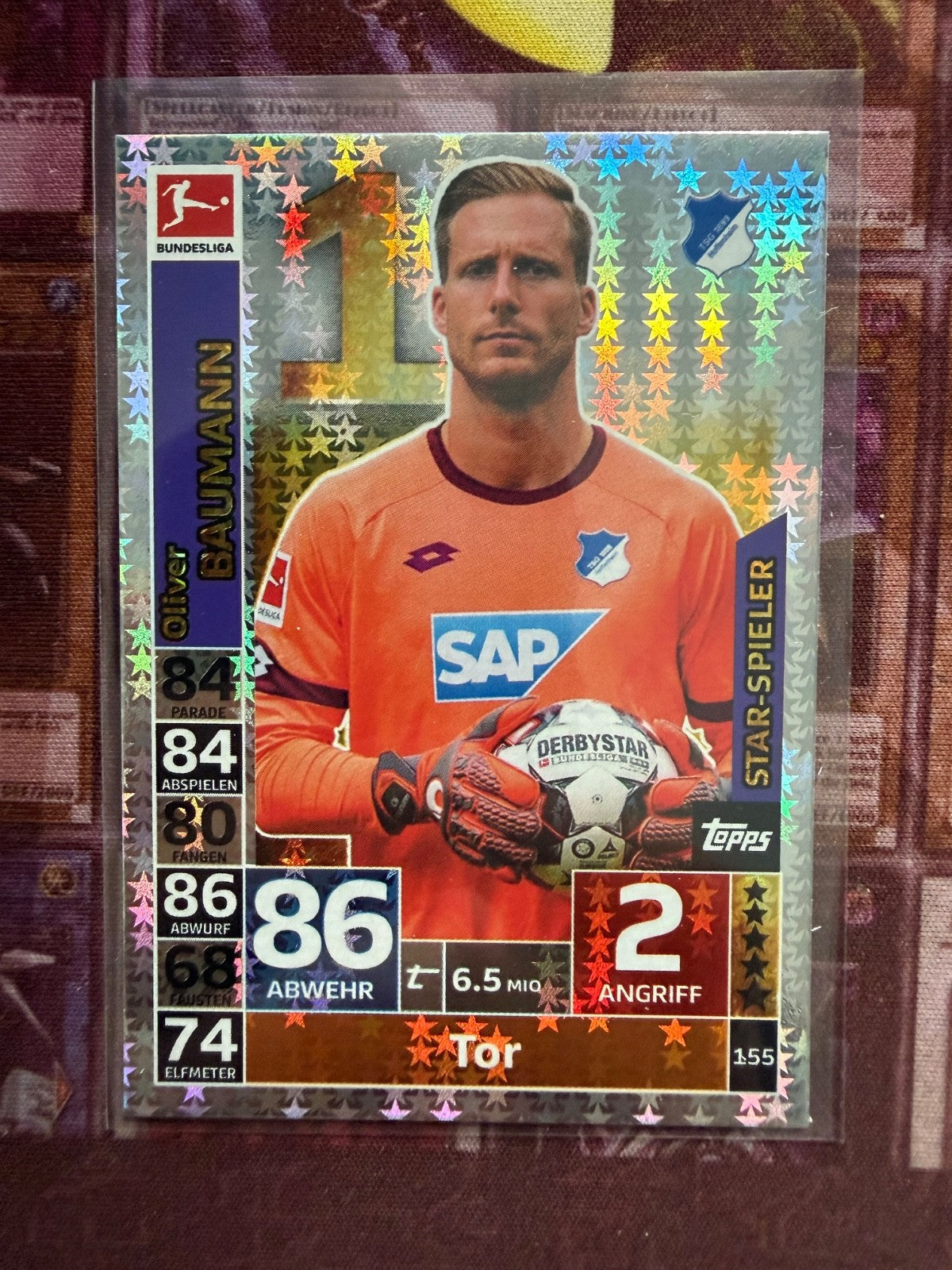 Topps Match Attax 18/19 - 155 - Oliver Baumann - Star Spieler - TSG Hoffenheim