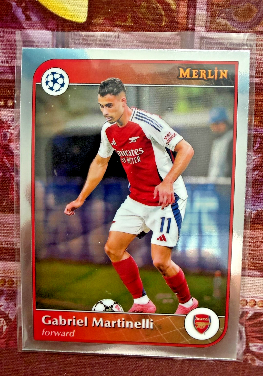 William Saliba Topps Merlin 2024/25 Arsenal UEFA Champions League Base Card
