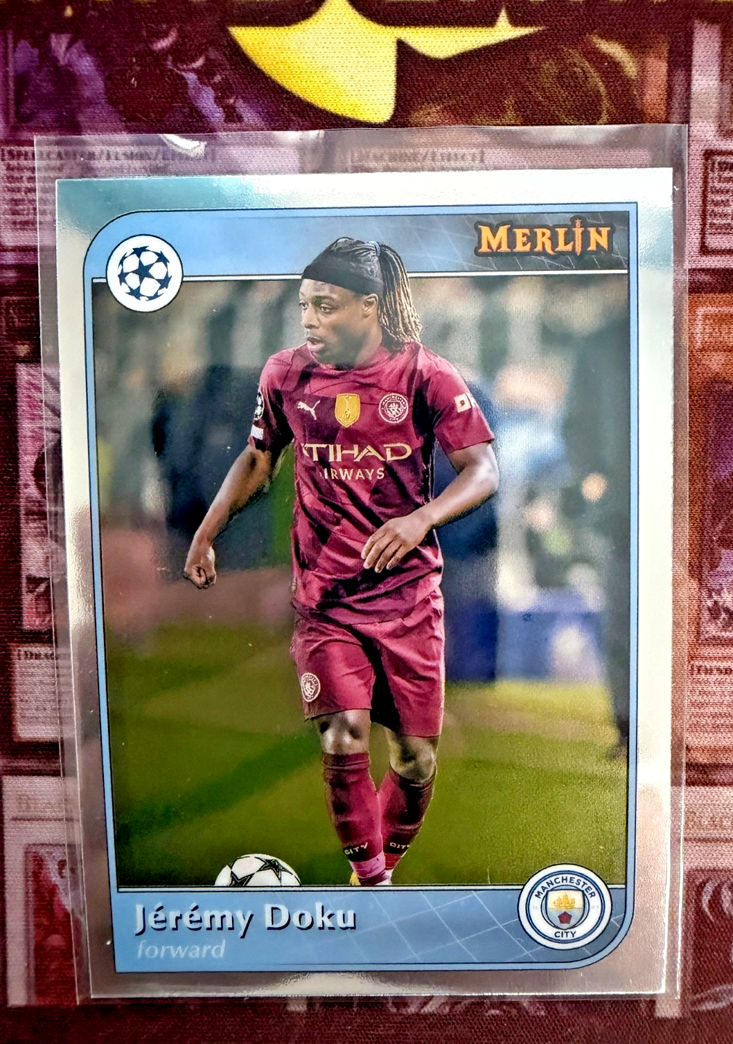 2024-25 Topps Merlin Jérémy Doku Manchester City #77 Base Belgium