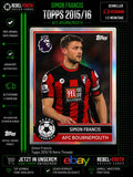 Simon Francis Topps 2015/16 Retro Threads AFC Bournemouth Insert Premier League
