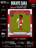 Bukayo Saka 8-Bit Legends Topps UEFA Champions League Arsenal FC Insert