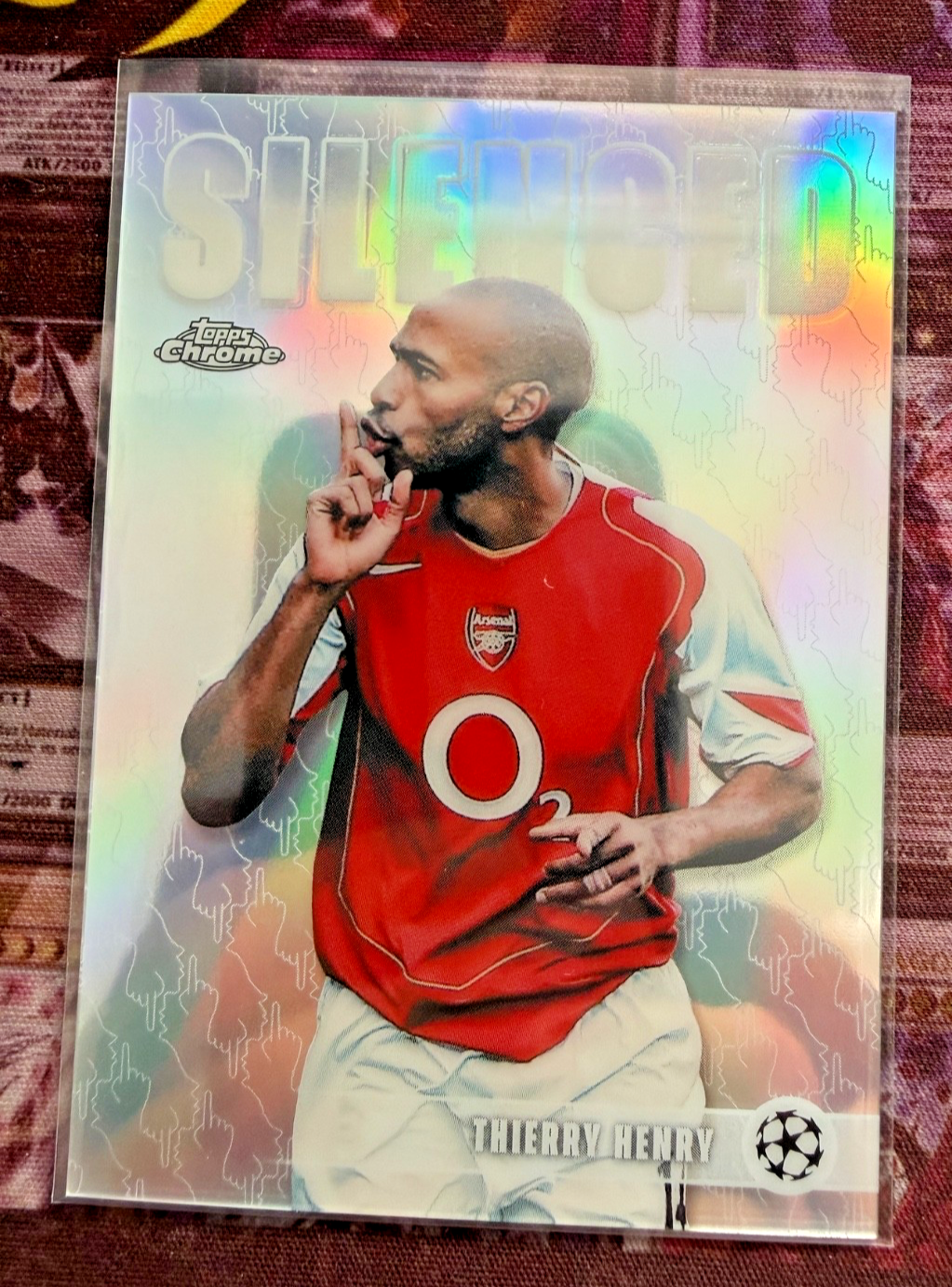 2025-26 Topps Chrome Thierry Henry Silent Noises Arsenal Insert