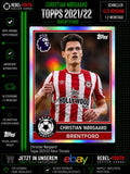 Christian Nørgaard Topps 2021/22 Retro Threads Brentford Insert Premier League