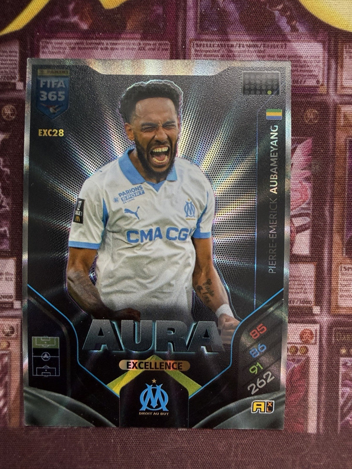 Pierre-Emerick Aubameyang Aura Excellence EXC28 Panini FIFA 365