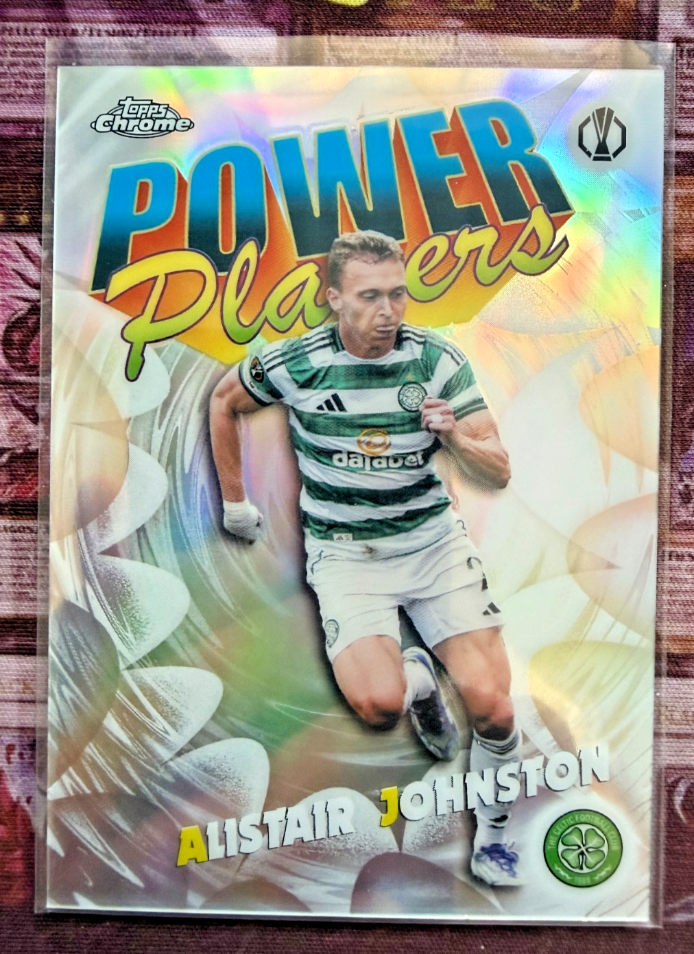 Alistair Johnston Power Players Topps Chrome UEFA 2025/26 Celtic PP-34