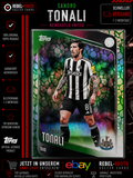 Sandro Tonali Green Leaf Parallel Topps UEFA Club Competitions 2025/26