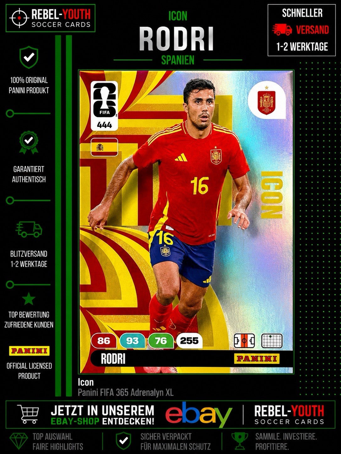 Panini Adrenalyn XL FIFA World Cup 2026 Icon Rodri