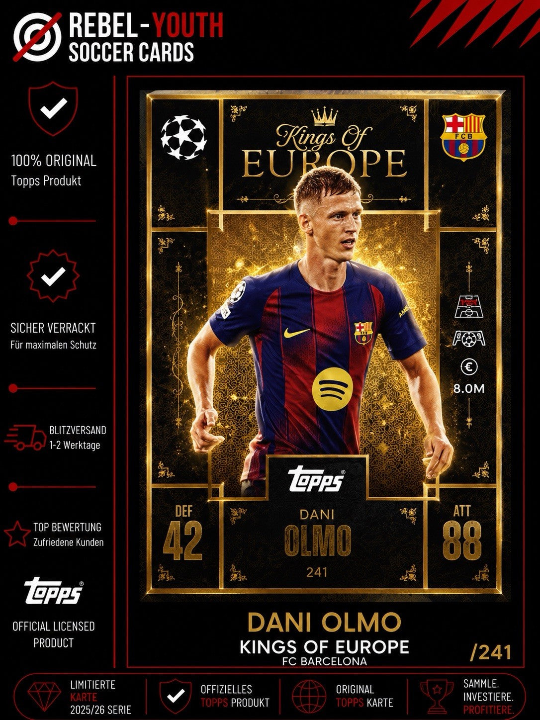 Match Attax Extra Champions League 25/26 Dani Olmo FC Barcelona Nr-235