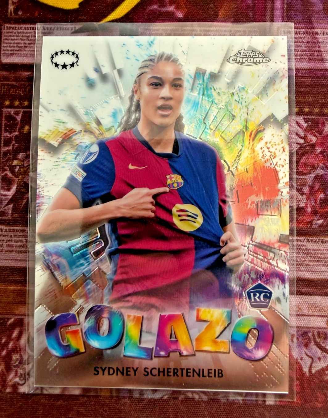 2025-26 Topps Chrome Women Sydney Schertenleib RC Golazo Barcelona