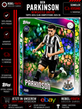 Ben Parkinson RC Green Leaf Parallel Topps UEFA Club Competitions 2025/26 Newcas