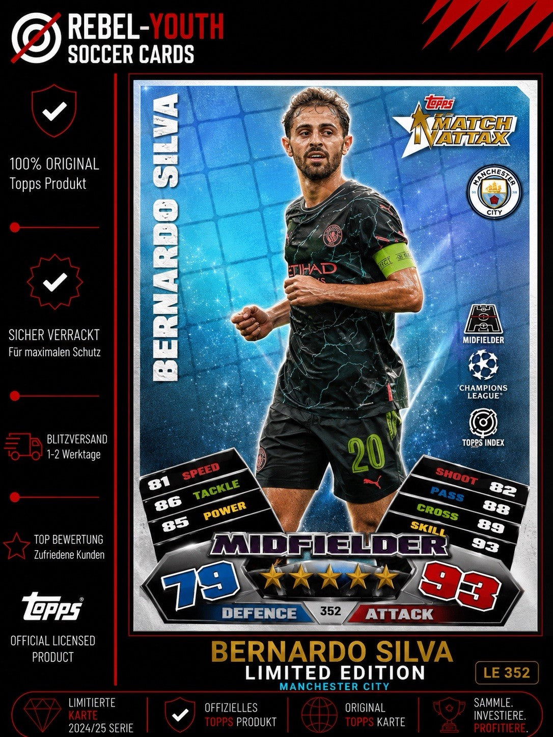 Match Attax Champions League 2025/26 - Heritage Bernardo Silva 401