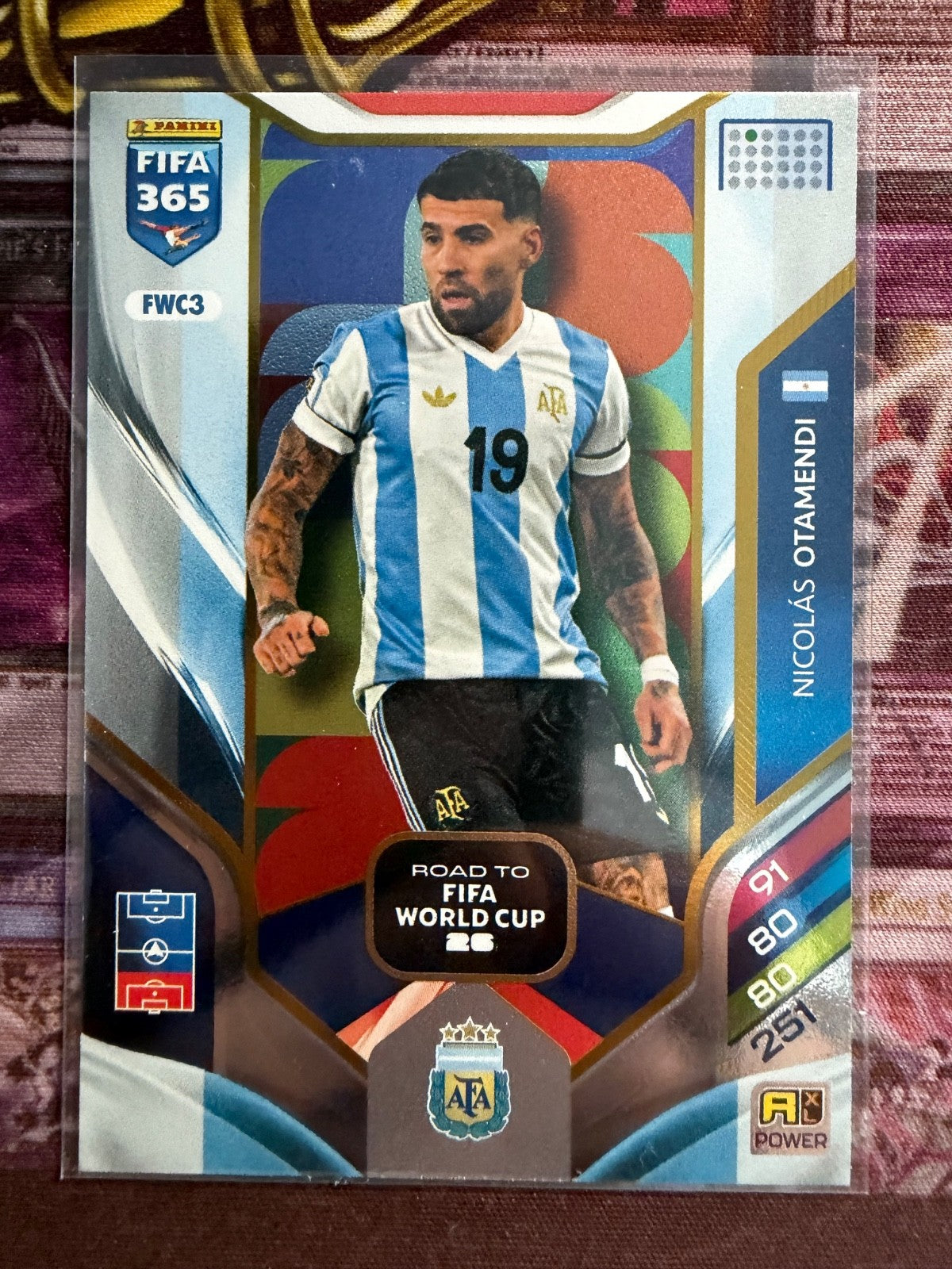 NICOLAS OTAMENDI  PANINI FIFA 365 ADRENALYN XL  26 ROAD TO FIFA WORLD CUP # FWC3