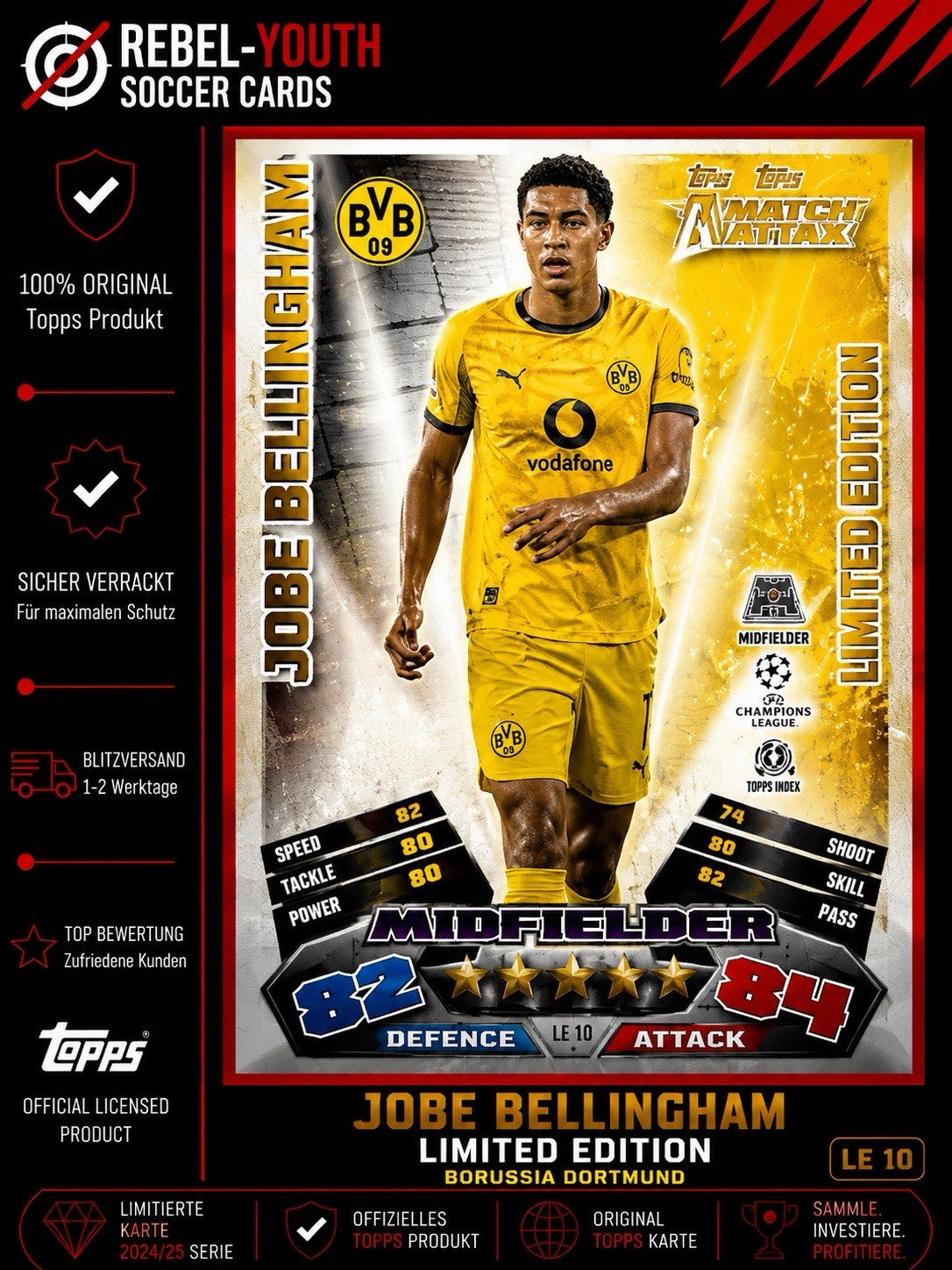 Topps Heritage Julien Chiam Borussia Dortmund Rookie #267 Fußball Trading Card