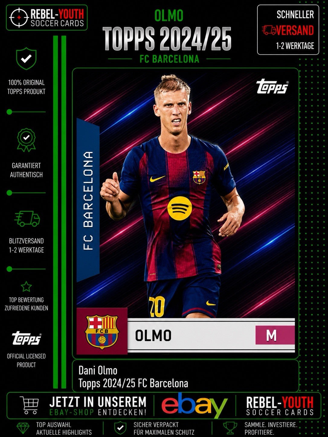 Dani Olmo Topps 2024/25 FC Barcelona Base Card