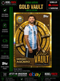 Sergio Agüero Gold Vault Limited Edition Topps Argentina Legend Insert
