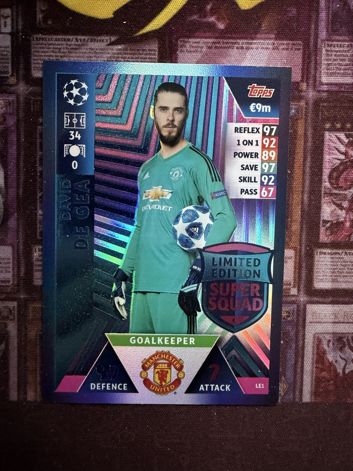 TOPPS Match Attax UEFA Champions League 2018-19 de Gea Limited Edition