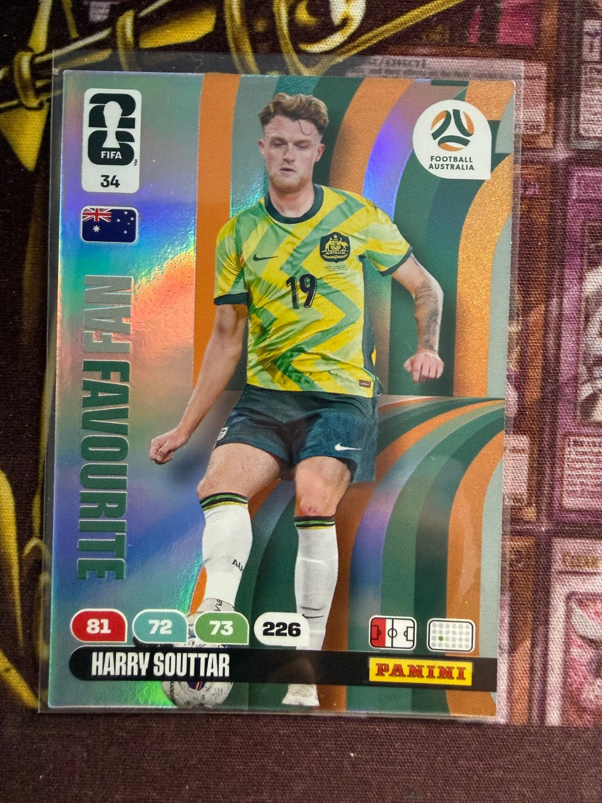 Harry Souttar Panini FIFA 2022 New Favourite Australia #34