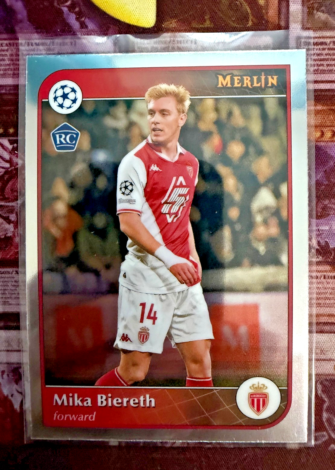 Topps Merlin 2024/25 Mika Biereth RC Rookie Card AS Monaco UEFA Champions