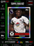 Louis Saha Topps 2001/02 Retro Threads Fulham Insert Premier League Fußballkarte