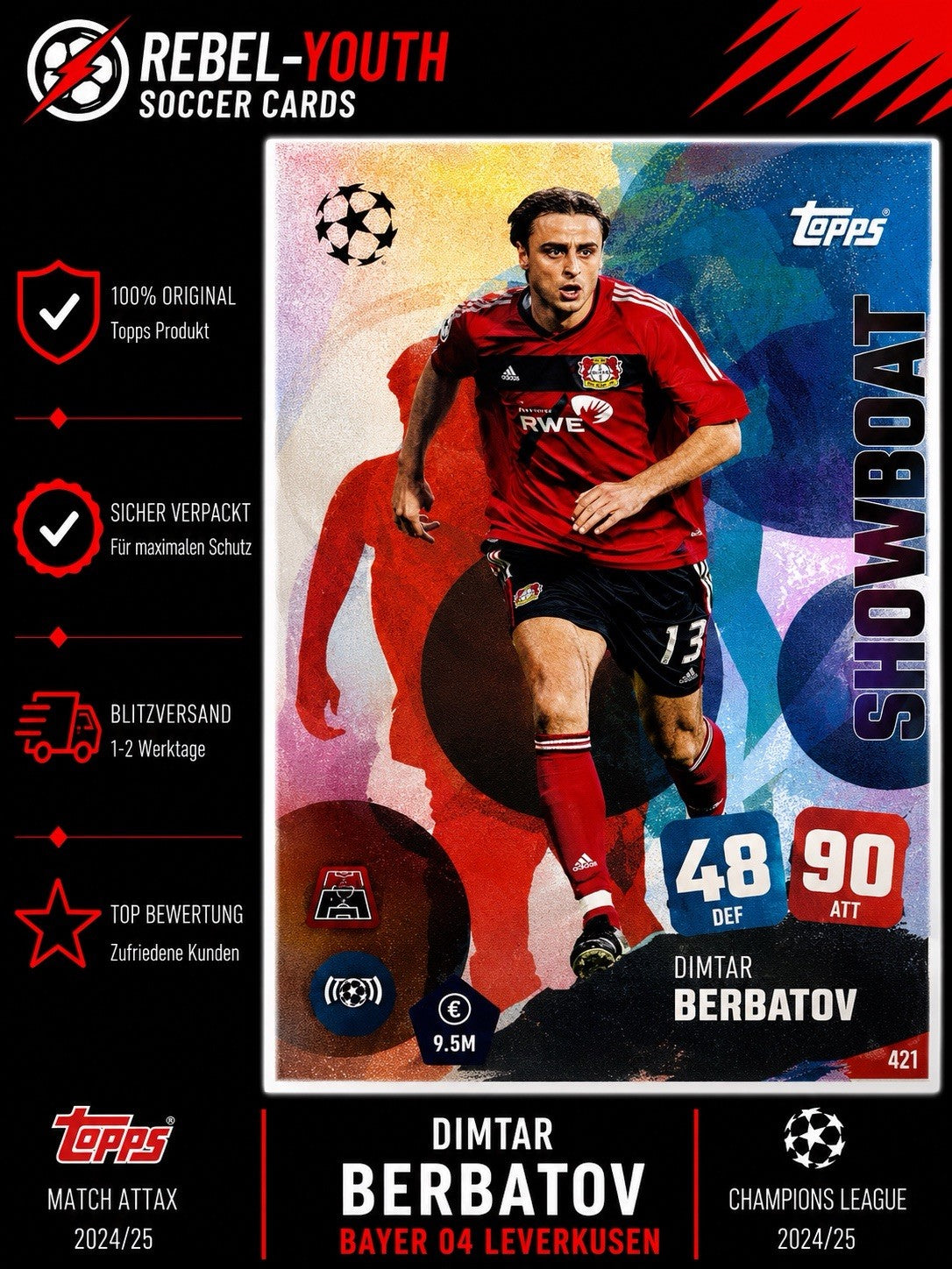 Match Attax Champions League 2025/26 - Showboat Dimitar Berbatov 421