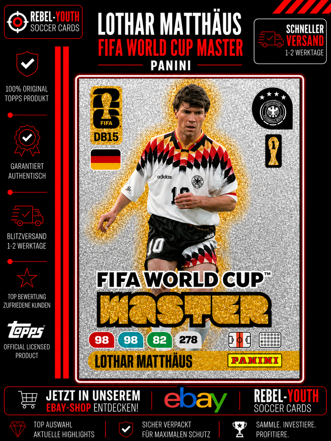 Panini Adrenalyn XL 2026 FIFA World Cup Master LOTHAR MATTHÄUS Deutschland Card