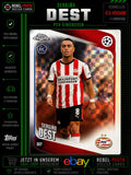 2025-26 Topps Chrome Sergiño Dest RC Rookie X-Fractor PSV Eindhoven #DEF