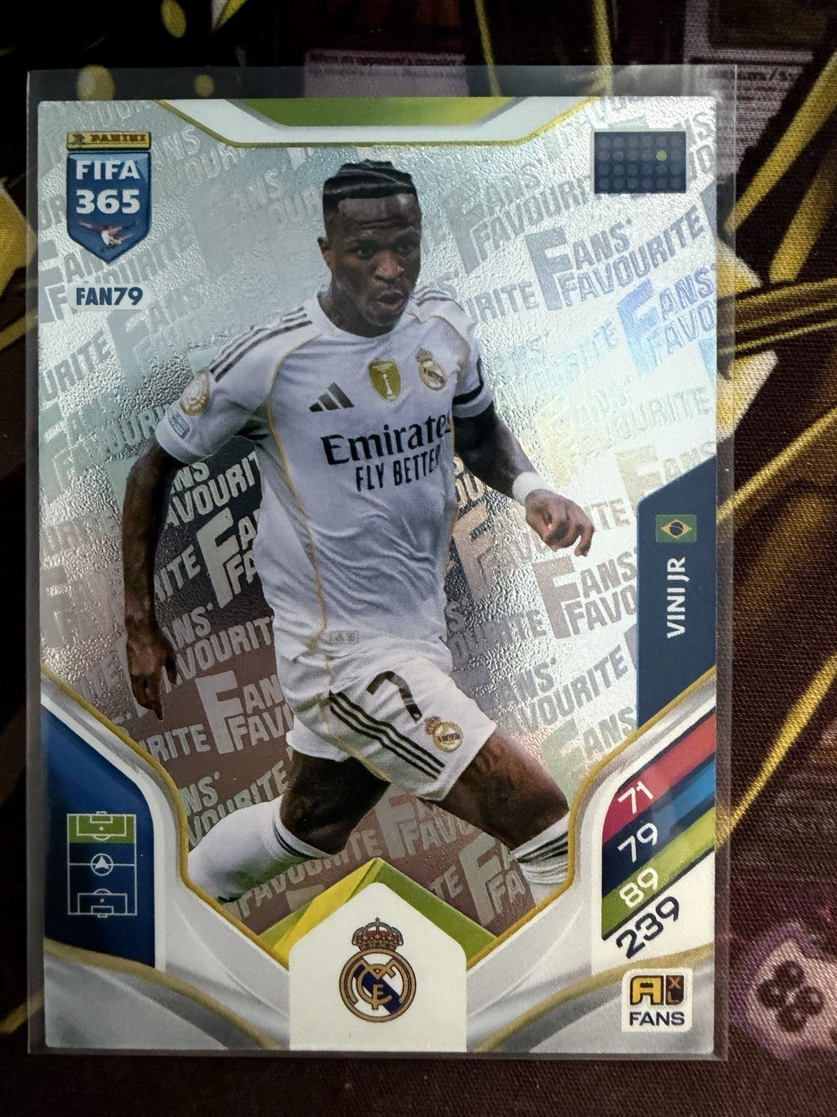 CARTE PANINI FIFA 365 2026 VINI JR #FAN79 FANS FAVOURITE REAL MADRID