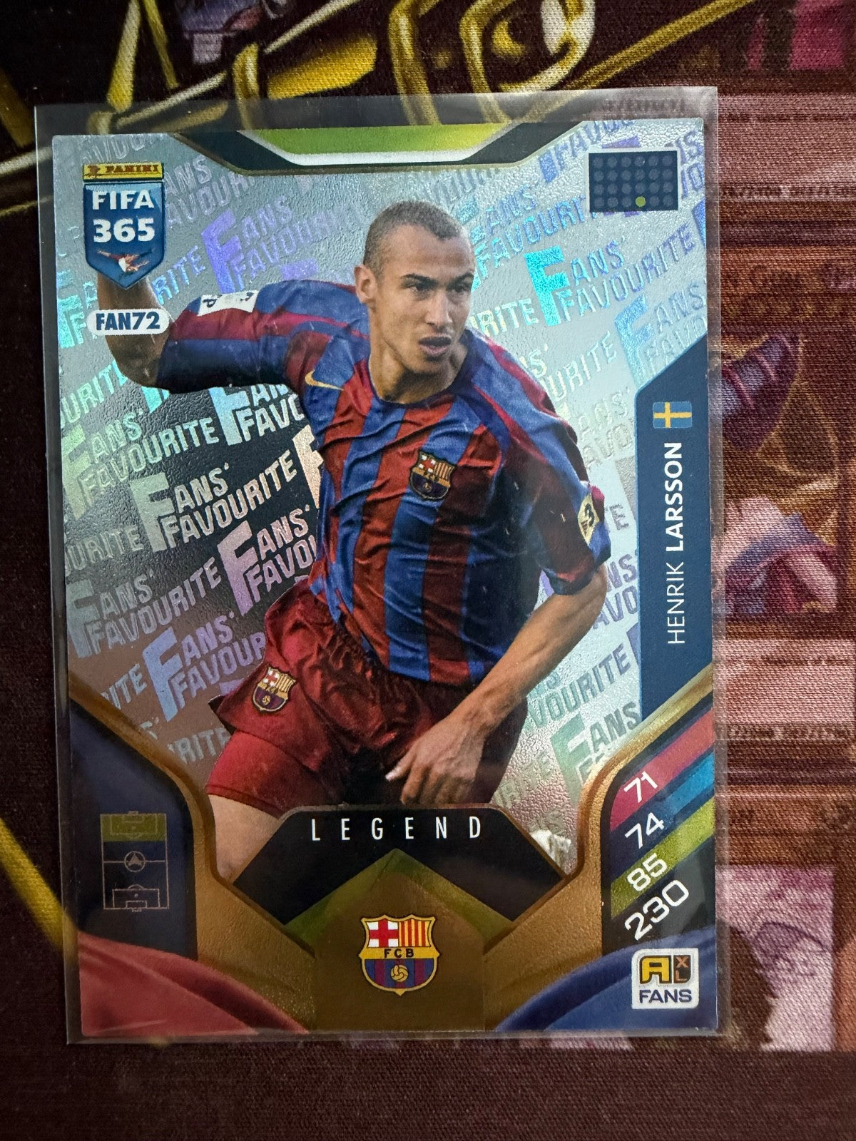 Henrik Larsson Silver Fans Favourite Legend FAN72 Panini FIFA 365 2025 Barcelona
