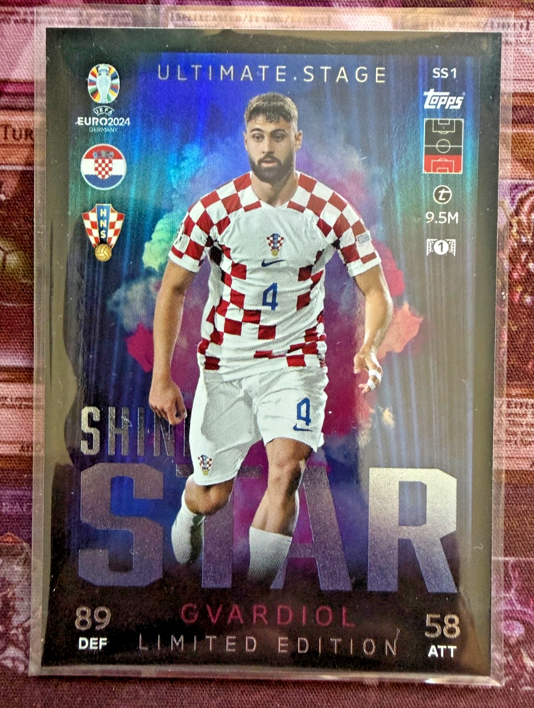 Joško Gvardiol Shining Star Limited Edition SS1 Topps Match Attax UEFA EURO 2024