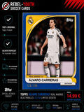 Topps Álvaro Carreras Blue Parallel 122/150 Real Madrid Limited 2025/26