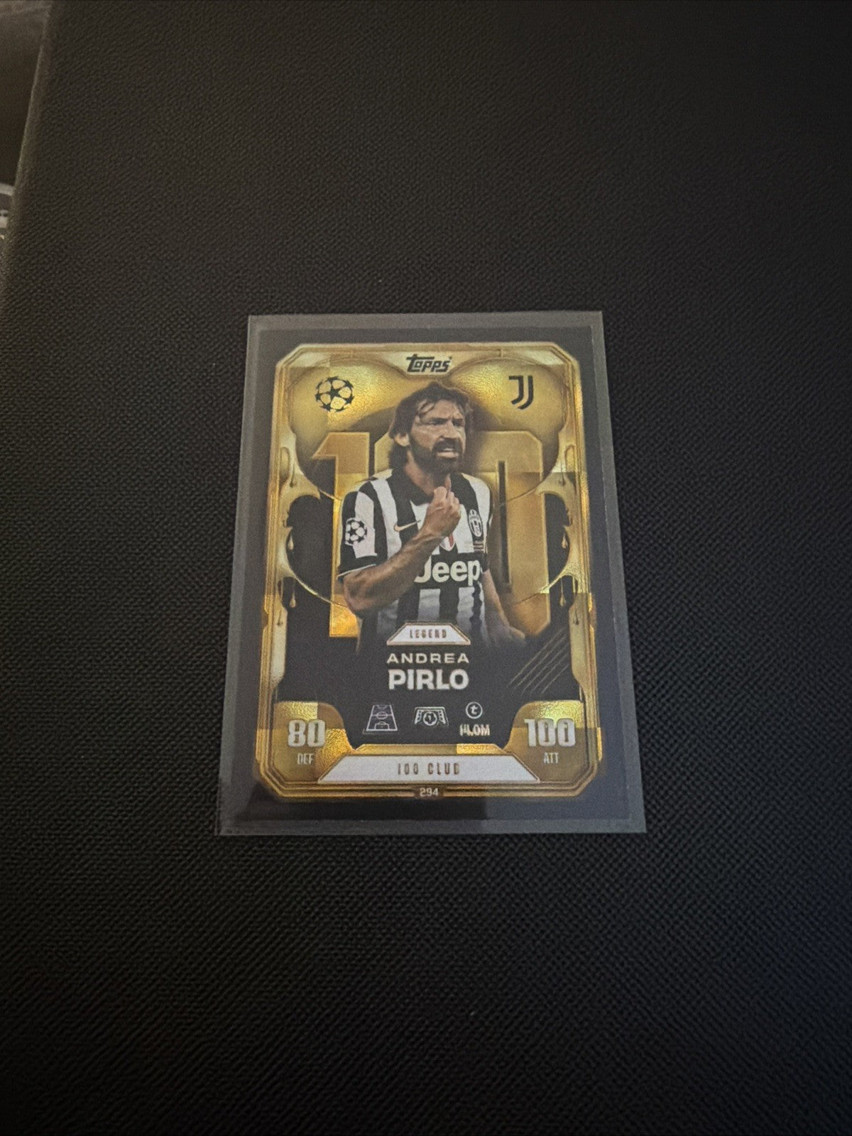 Match Attax Extra 25/26 Andrea Pirlo 100 Club #294 Juventus 2025/2026 Card