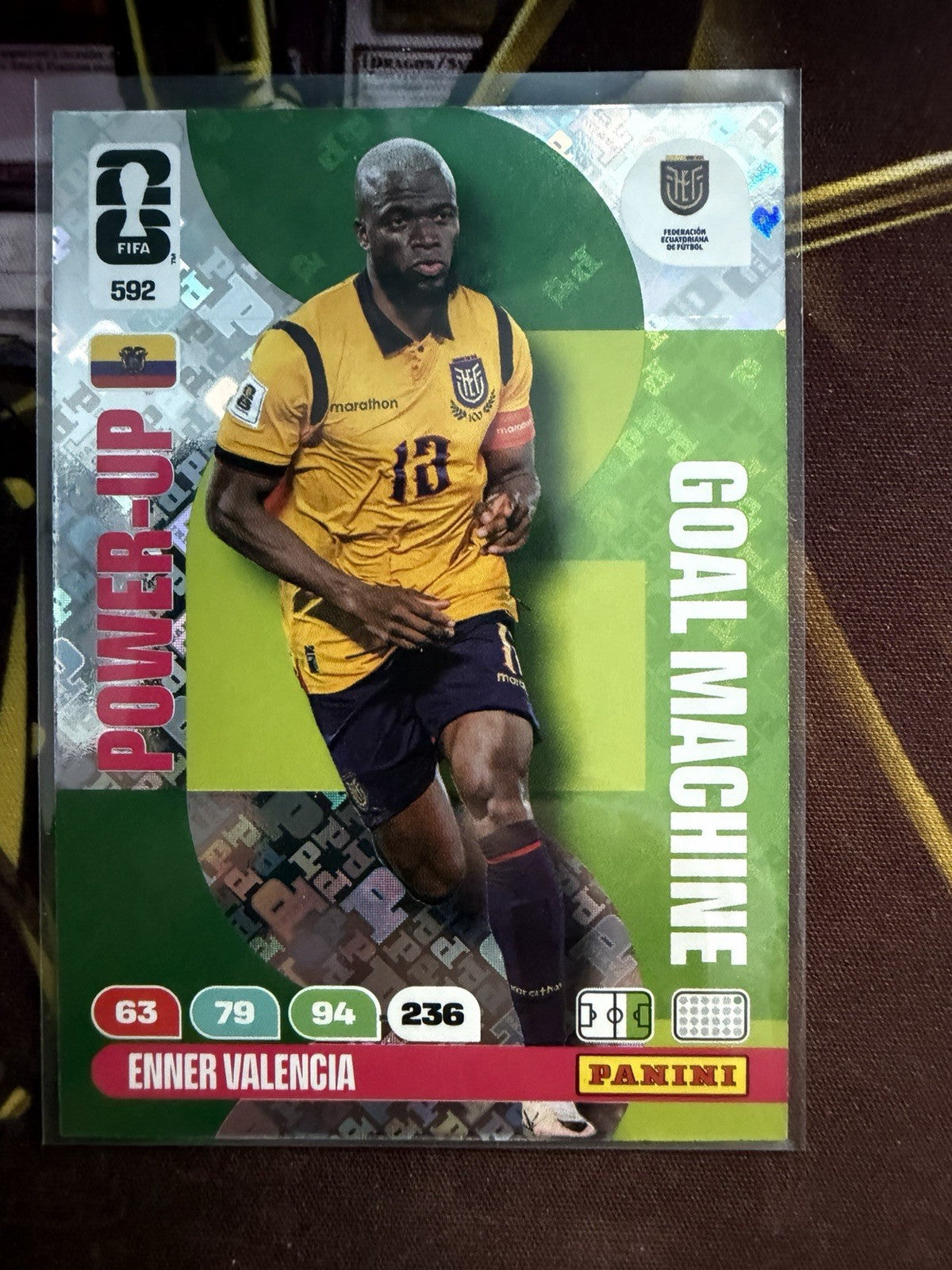 Enner Valencia FIFA Adrenalyn XL Ecuador Power Up Card #592 Panini Holo