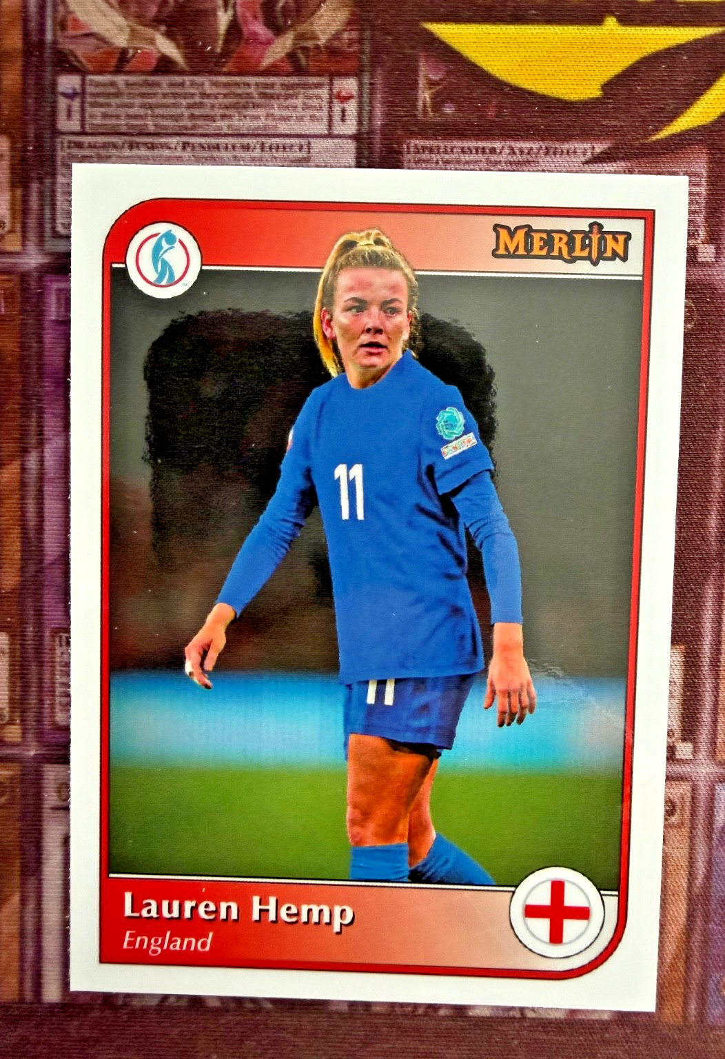 Lauren Hemp Merlin UEFA Women’s EURO 2025 England Base Card Topps
