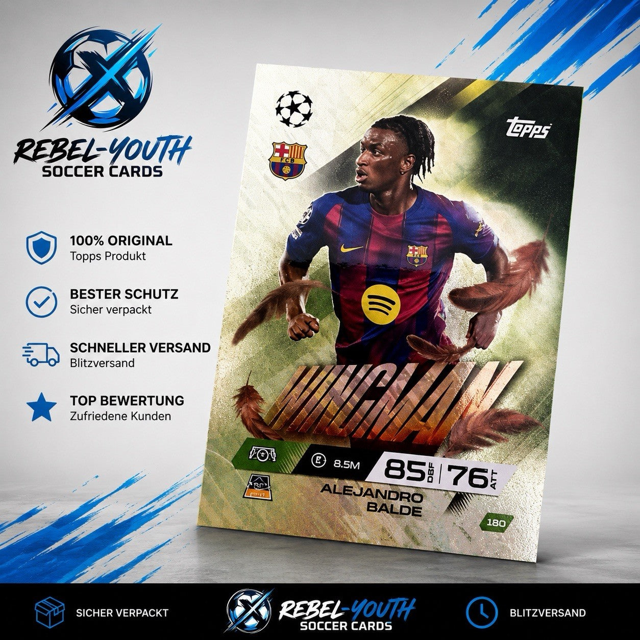 Alejandro Balde Wingman #180 Topps Match Attax 2025/26 FC Barcelona