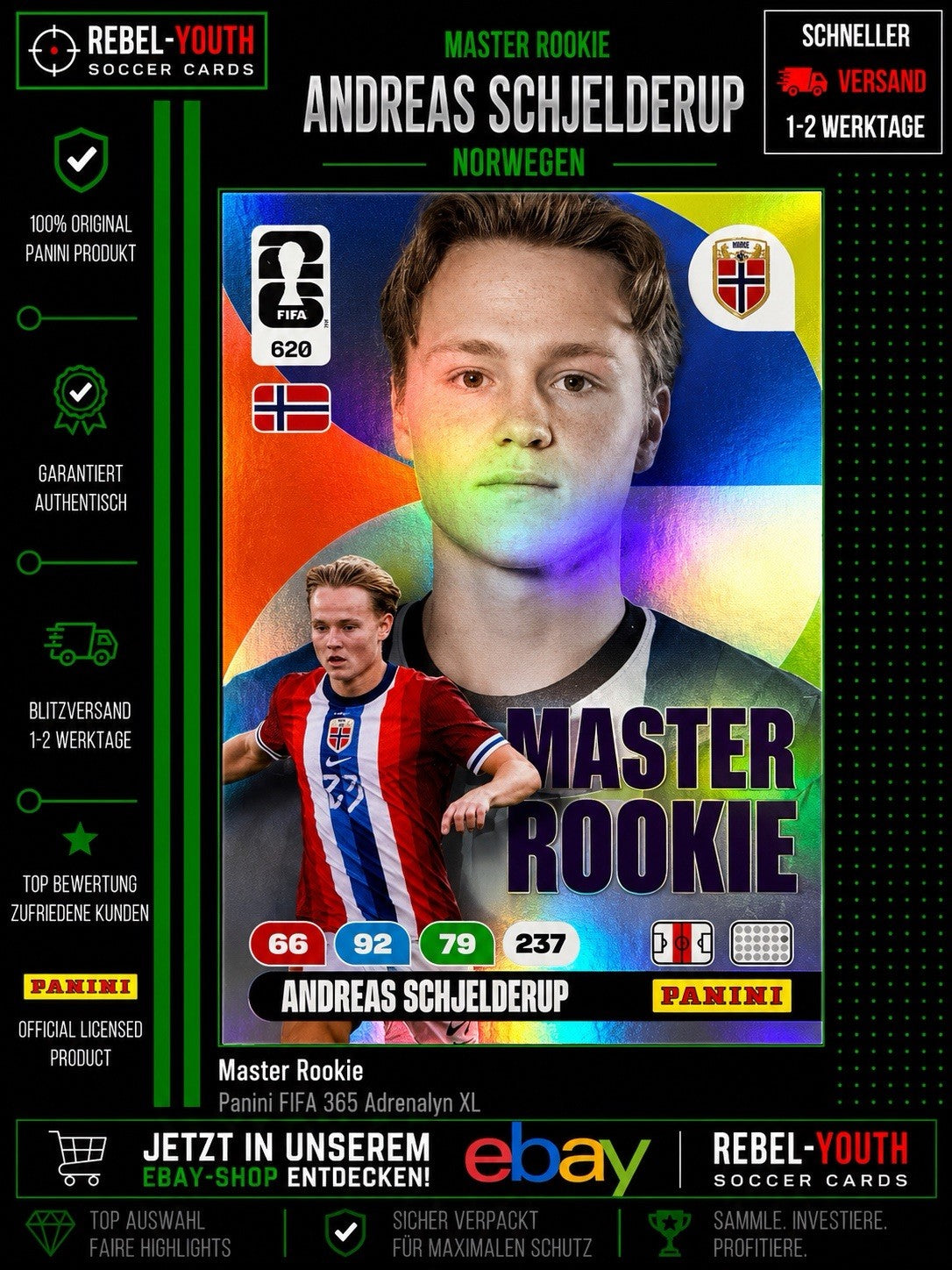 Adrenalyn XL World Cup 2026 - Andreas Schjelderup - 620 - Master Rookie