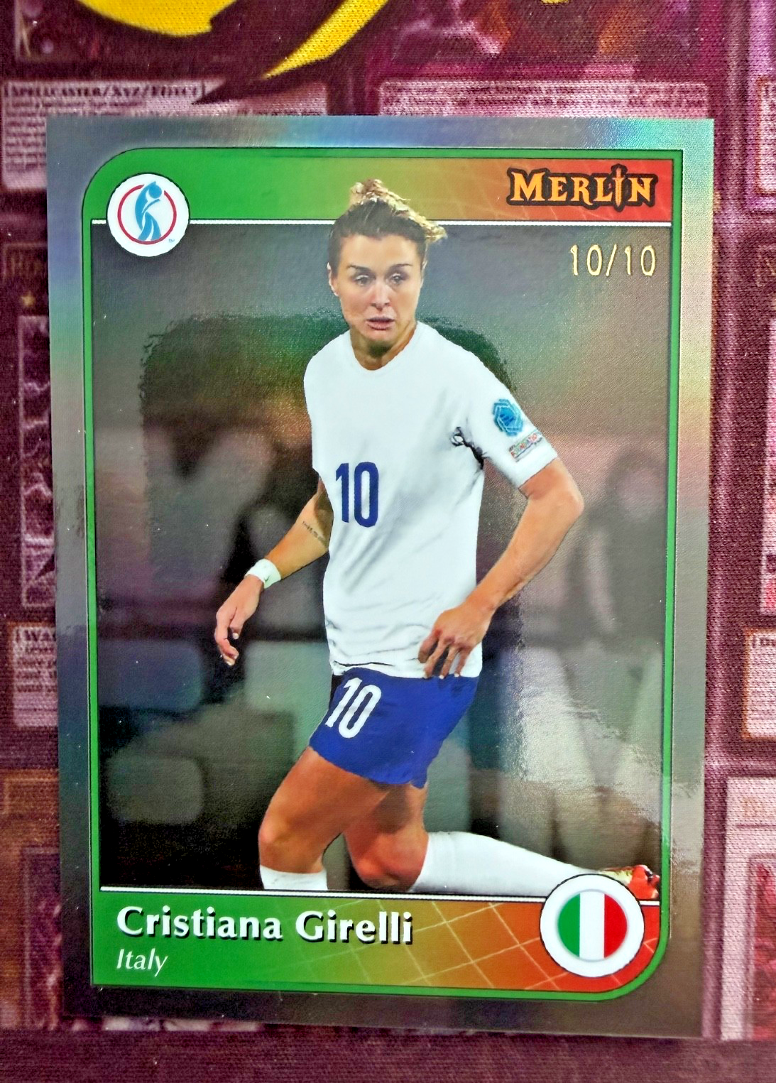 Cristiana Girelli Green Parallel 10/10 Topps Merlin UEFA Women’s EURO 2025 Italy