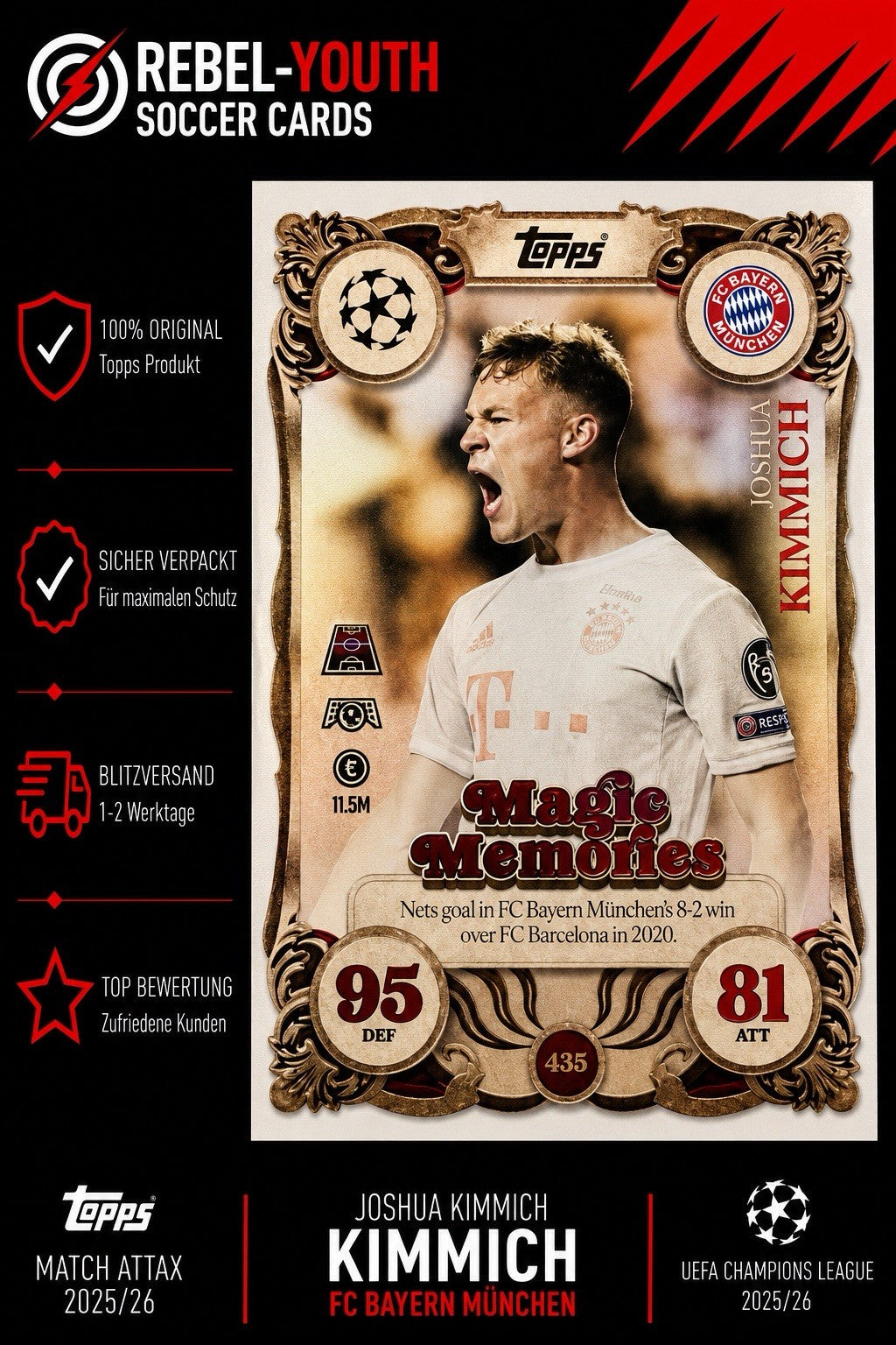 Joshua Kimmich | Magic Memories Topps Match Attax 25/26 | FC Bayern München |