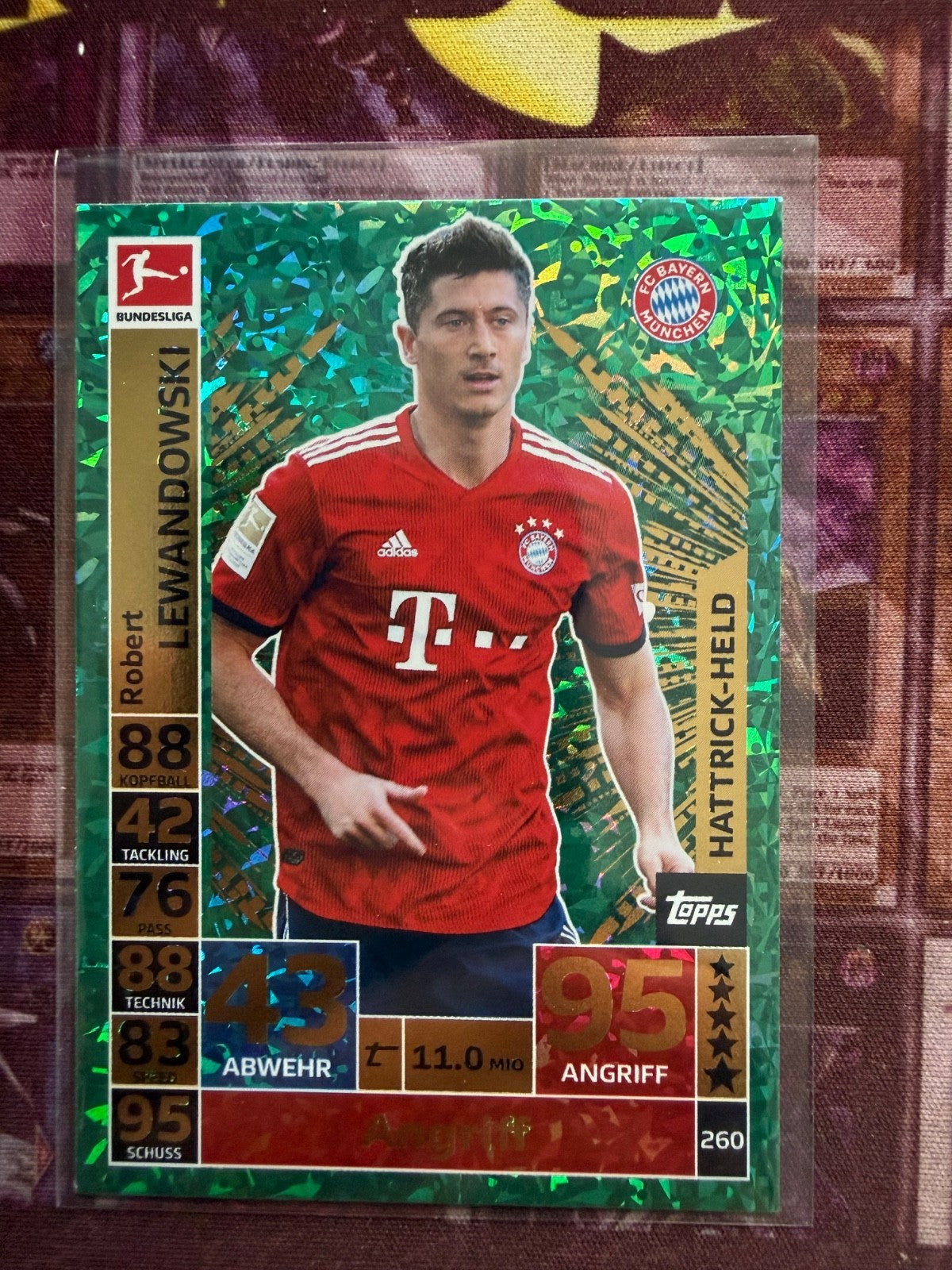 Topps Match Attax Bundesliga Robert Lewandowski FC Bayern München Hattrick-Held