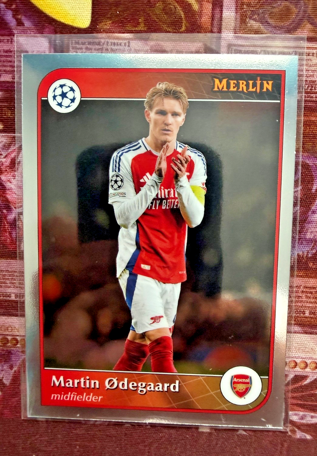 Martin Ødegaard Topps Merlin 2024/25 Arsenal UEFA Champions League Base Card