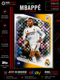 Kylian Mbappé Topps Chrome 2025/26 Checkerboard Refractor Real Madrid #27
