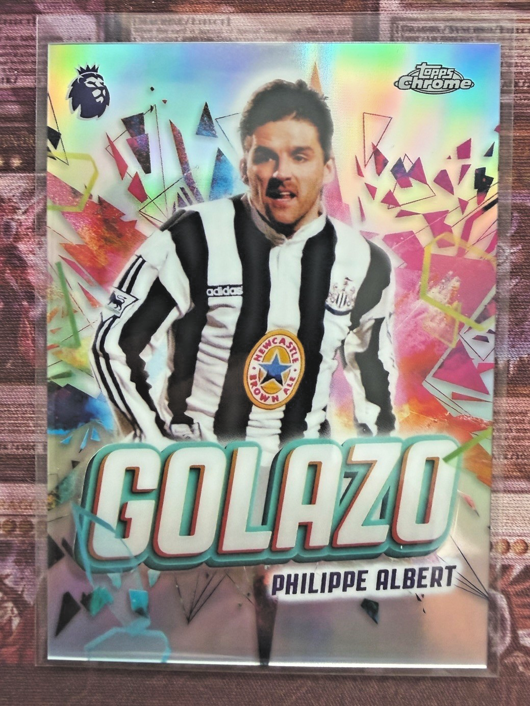2024-25 Topps Chrome Premier League Philippe Albert Golazo Insert Newcastle