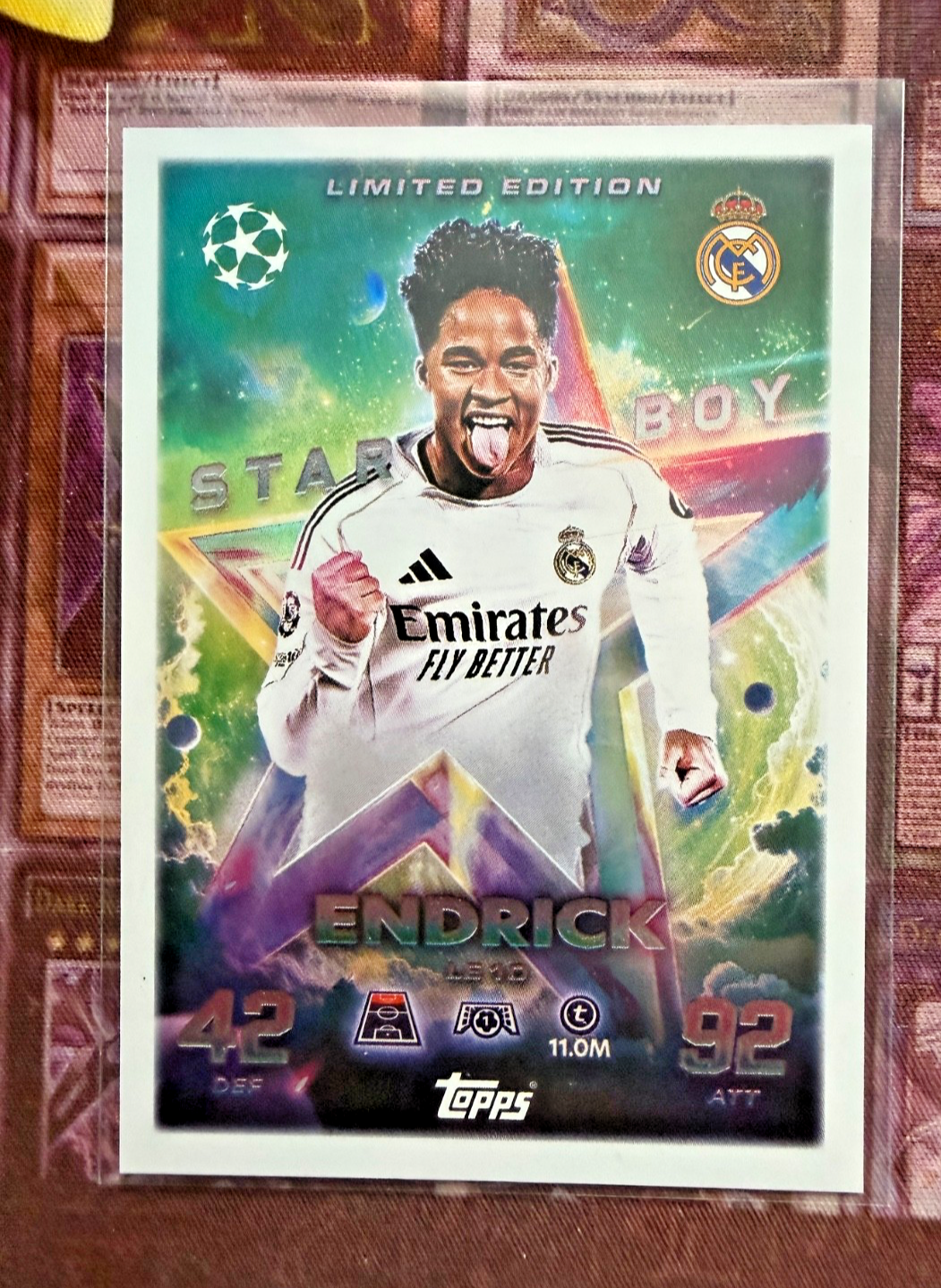 Topps Match Attax CL 2025-26 No. LE 10 Endrick Star Boy Limited Edition