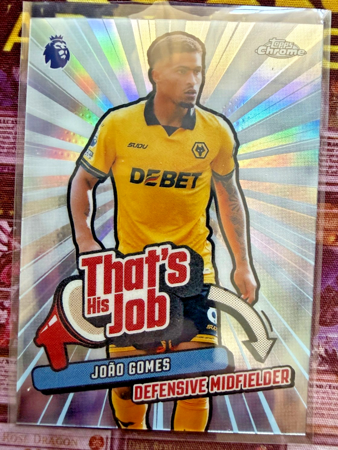João Gomes That’s His Job Topps Chrome UEFA Club  Wolves THJ-19