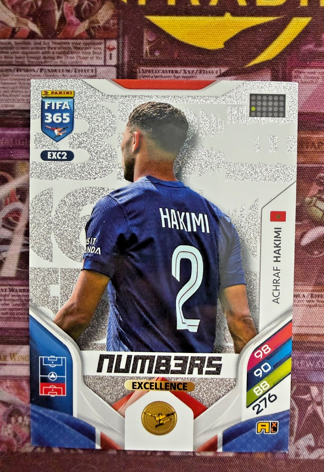 Achraf Hakimi EXC2 Numbers Excellence Panini FIFA 365 2025/26 Morocco PSG
