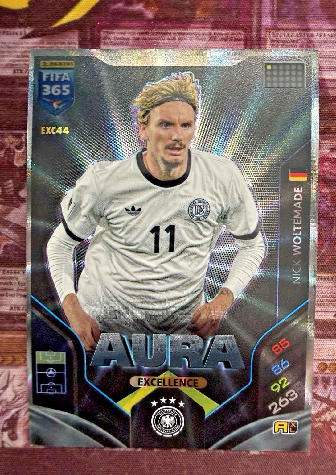 Panini FIFA 365 2025 Nick Woltemade Aura Excellence EXC44 Germany Deutschland